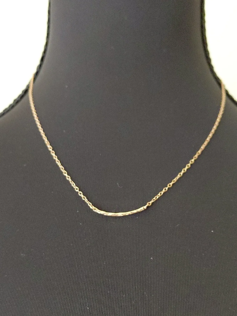 Rose Gold Herringbone Chain Necklace - Women's Elegant Layering Piece - Picture 1 of 3